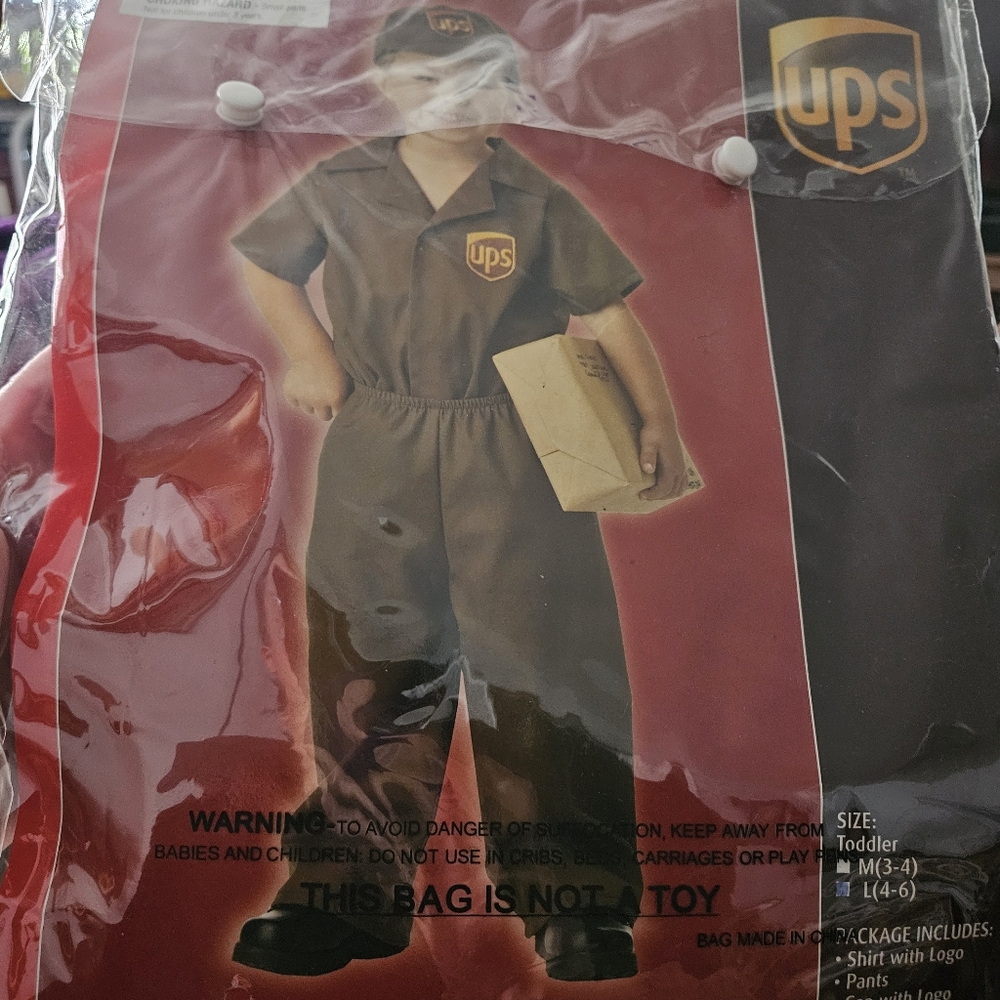 UPS Toddler Costume with Logo NIB.    Like No Other